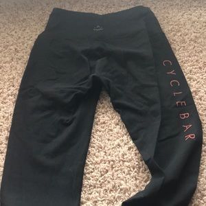 CycleBar yoga crop pants